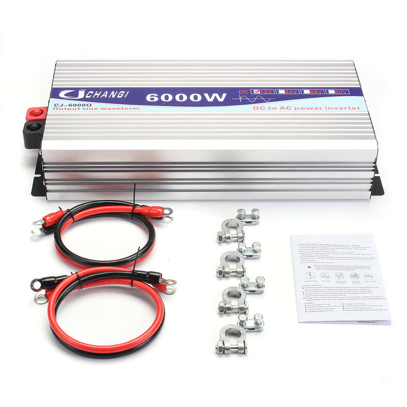 Intelligent Screen Pure Sine Wave Power Inverter 12V/24V To 220V 3000W/4000W/5000W/ (Watt 24V 3000W)