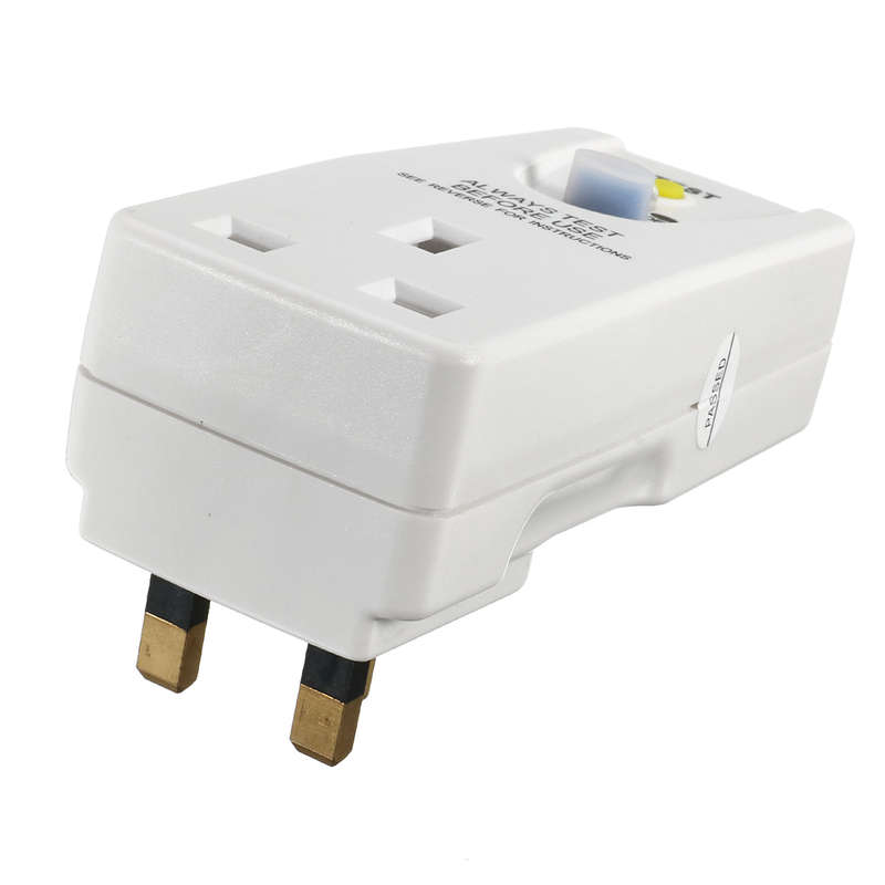220V 13A RCD Safety Adapter Plug Power Circuit Breaker Socket Test Reset