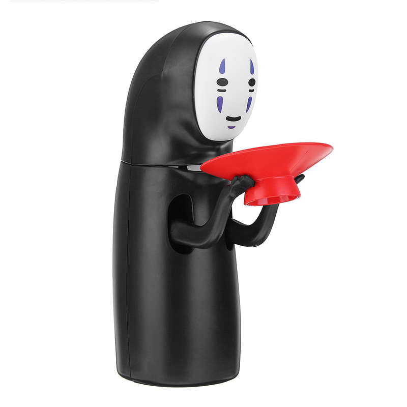 Piggy Bank No-Face Man Kaonashi Coin Storage Holder Money
