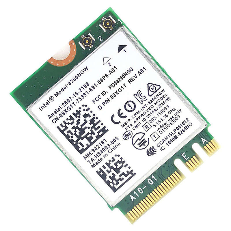 Intel 8260NGW 8260AC NGFF M2 Wireless Network Card 1200Mbps Dual Band 5G bluetooth 4.2 Internal Adap