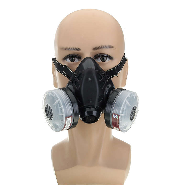 4 in 1 Half Face Gas Mask Spray Painting Dust N95 Mist Fume Chemical Respirator