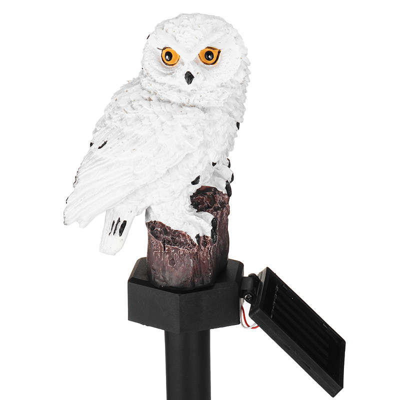 Solar Powered Owl LED Lawn Light Waterproof Garden Yard Landscape Orname