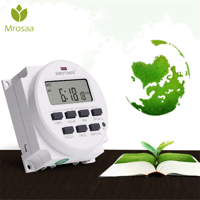 12V 24V 110V 220V Programmable Memory Plant Yard Lamp Timer Automatic