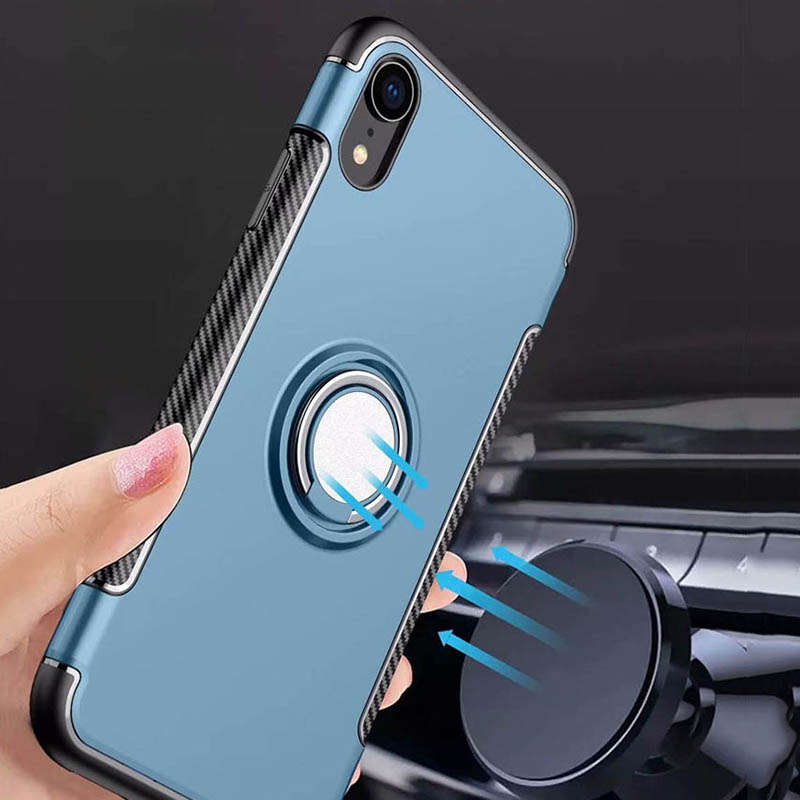 Bakeey Protective Case For iPhone XR Ring Grip Kickstand Stand