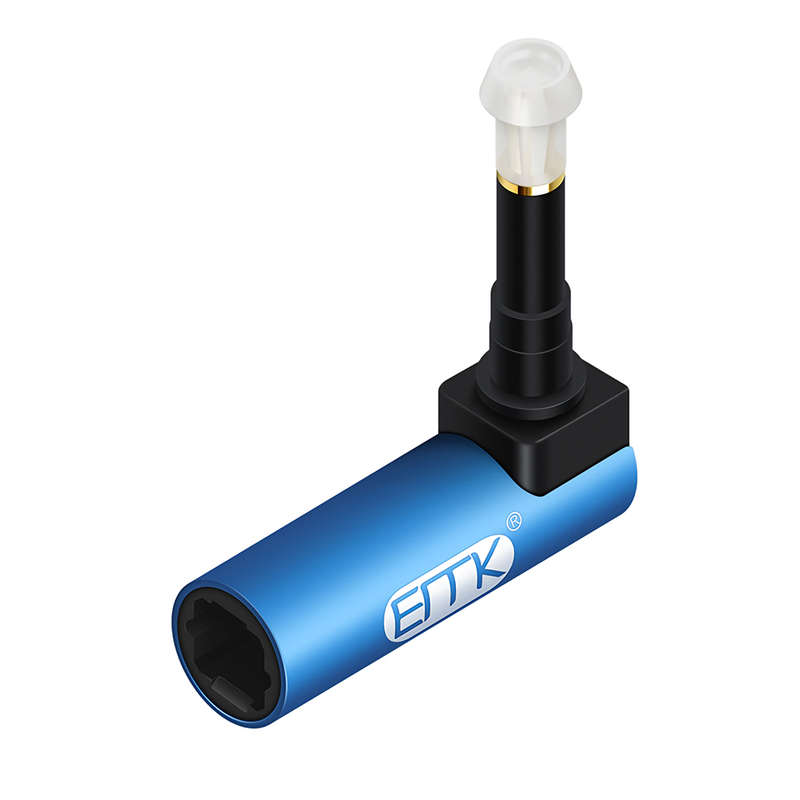 EMK 3.5mm Optical Audio Cable Adapter 3.5 Mini Optical Connector to Digital SPDIF Toslink 90 degrees
