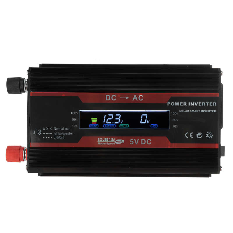 4000W Peak Power Inverter Intelligent Color Screen Dual USB Port Inverter 300W