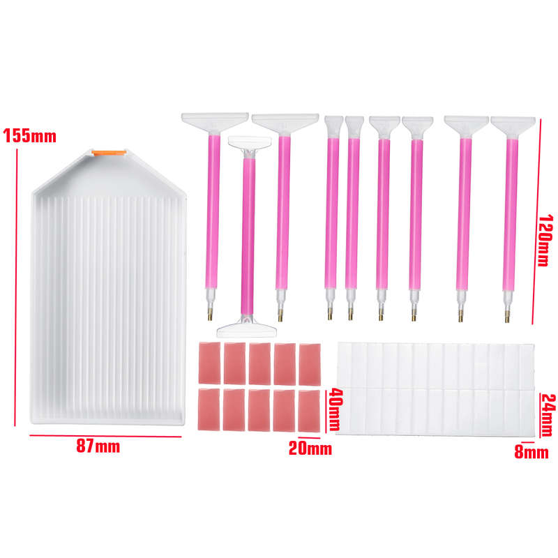 72Pcs Diamond Painting Tools Kit Hand Embroider Cross Stitch Accessory