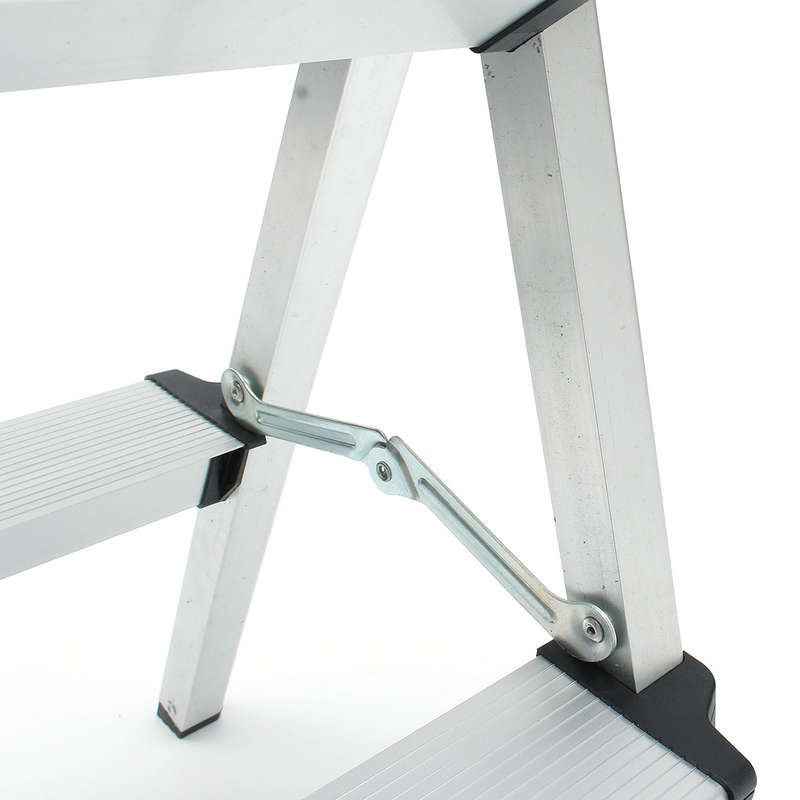 New 150KG Maximum Load 2 Step Stool Folding Ladder Anti Slip Safety Aluminium Ladder