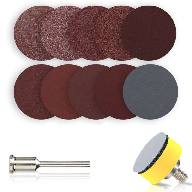 102pcs 80-3000 Grit 25mm Sanding Disc with 3.175mm Shank Adapter Abrasives Hook