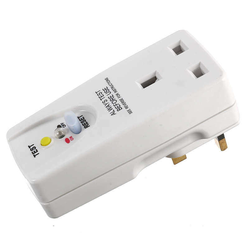 220V 13A RCD Safety Adapter Plug Power Circuit Breaker Socket Test Reset