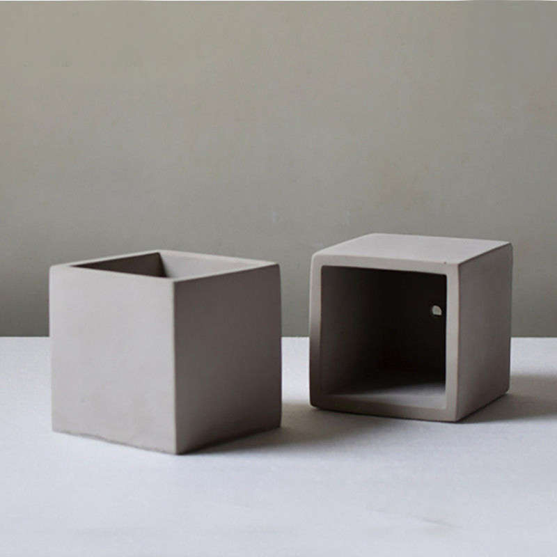 Cube Silicone Mold Diy Concrete Flower Pot Garden Planter Vase Mould Craft Handmade Tool