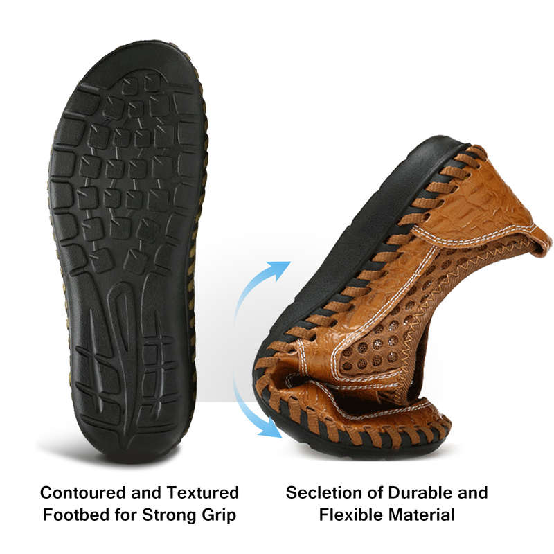 Menico Big Size Men Hand Stitching Breathable Honeycomb Mesh Loafers Flats
