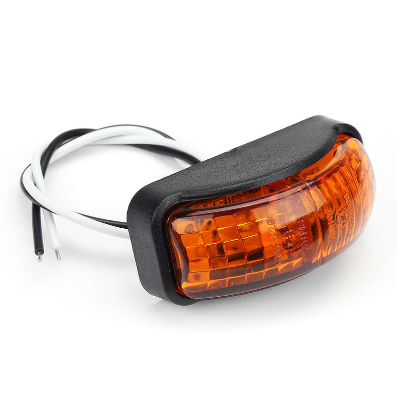 2-SMD LED Side Marker Lights Clearance Lamp 12-30V 54x24mm E4 Red/Yellow/White for Truck Trailer Van