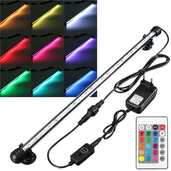 New 4.5W 60CM Submersible Remote Control/Button 60CM 30 LED RGB Night Lamp for A