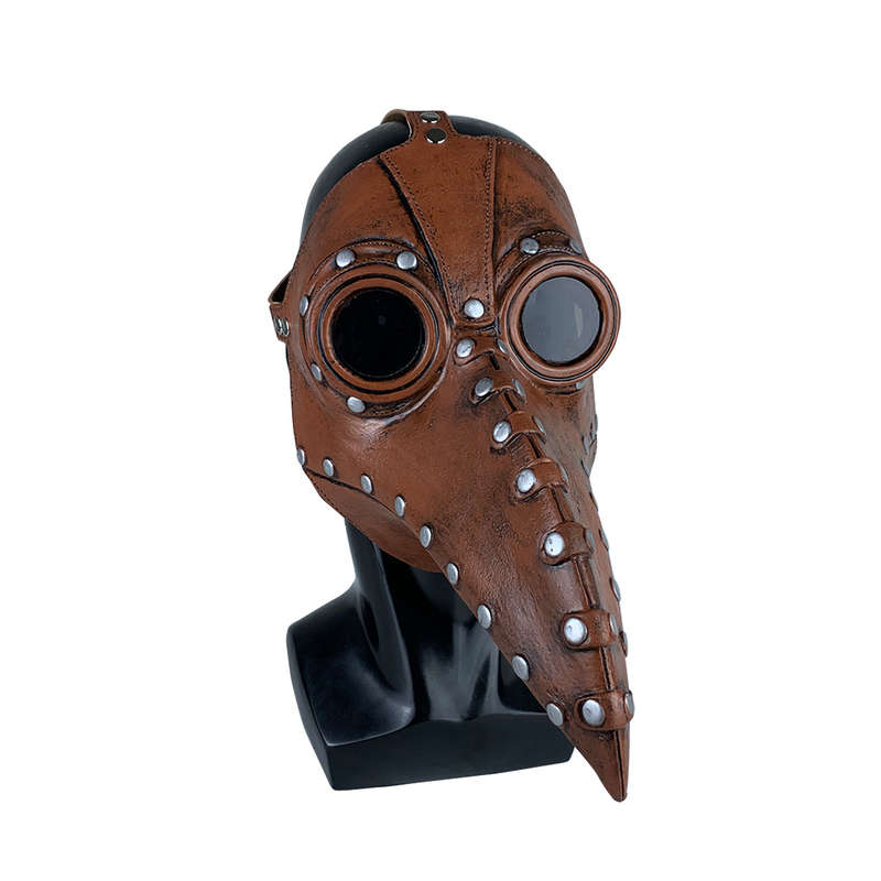Halloween Medieval Steampunk Plague Doctor Bird Mask Latex Punk Cosplay Masks Long Nose Beak Adult H