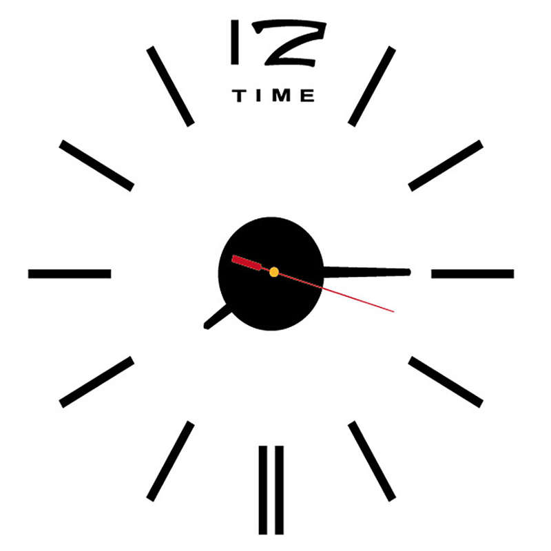 DIY 3D Roman Numbers Watch Wall Clock Home Decor Mirror Wall Sticker 4 Colors...