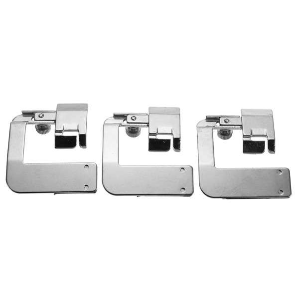 3pcs 4/8 6/8 1 Inch Rolled Hem Foot Set Domestic Sewing Machine Hemmer Presser