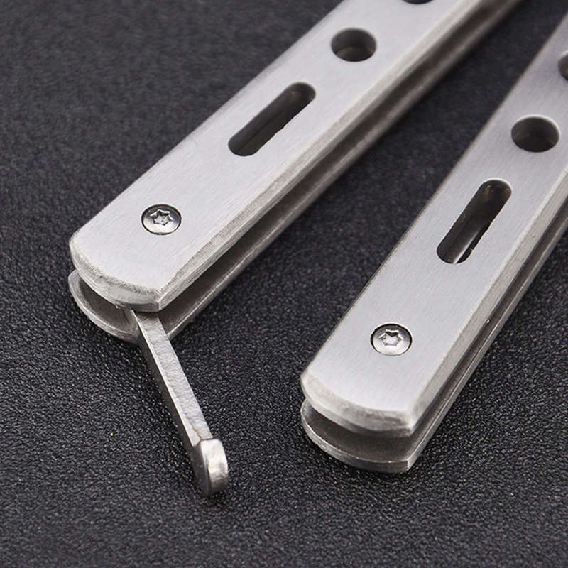 Stainless Steel Folding Training Comb Butterfly In Knife Training Tool Practice Swing Comb for Outdo