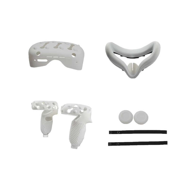 5 In1 Front Cover Eye Mask Pad For Oculus Quest 2 Touch Controller Silicone Grip Skin Thumb Button K