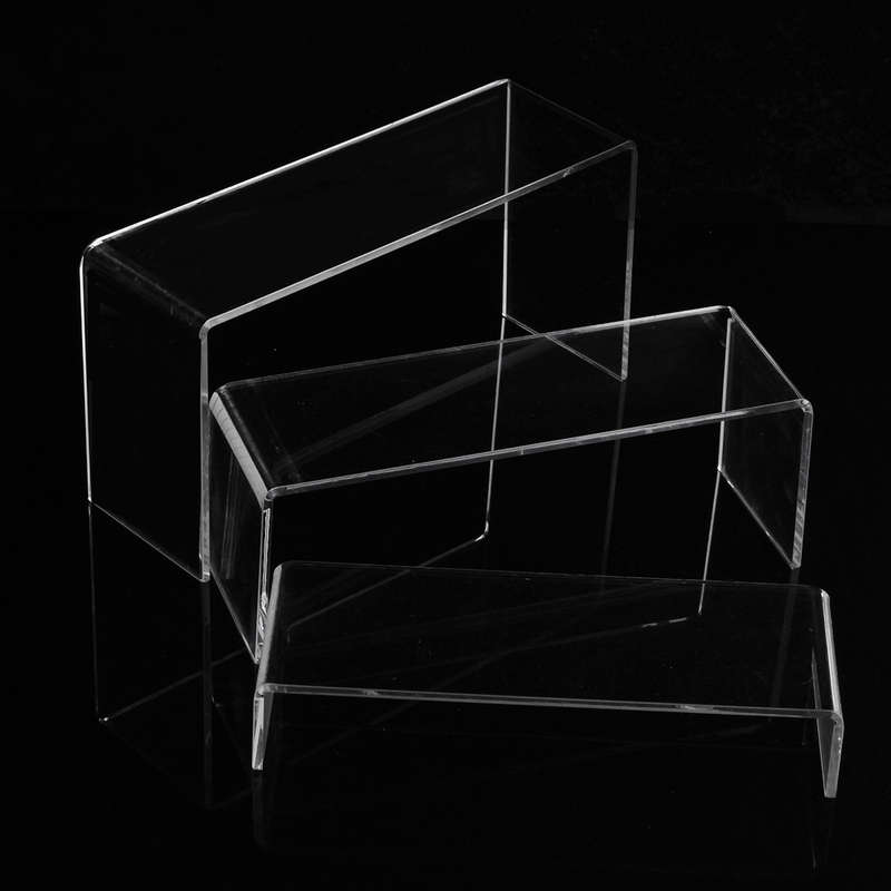 3-Tier Clear Acrylic Shoe Display Stand Jewelry Cosmetics Rack