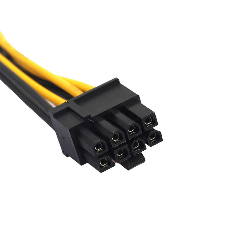 REXLIS 18AWG 8pin Male to Dual 8pin(6+2) Female Power Adapter Cable 30cm Graphics Card Splitter Cabl
