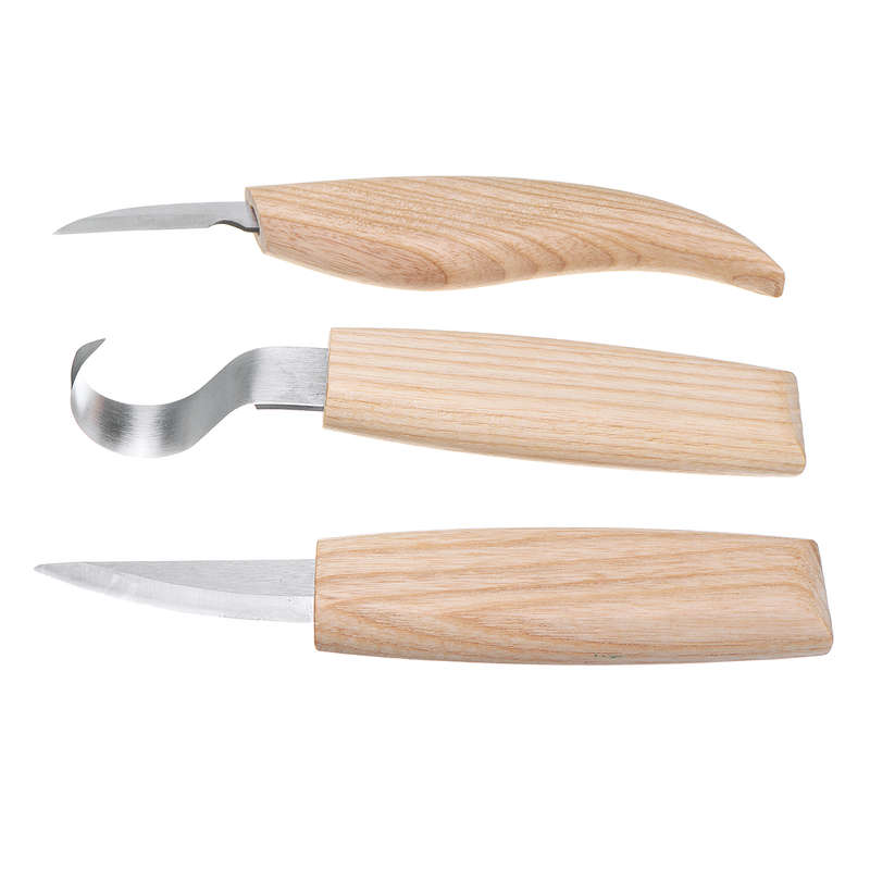 3Pcs Wood Carving Woodcarving Tool Kit Hook Spoon Whittling Beaver