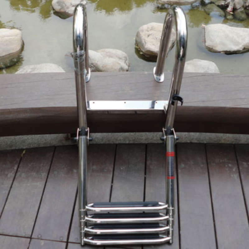 Stainless Steel Swimming Pool 4 Step Ladder Dock Boat Ladder Decorative Hardware