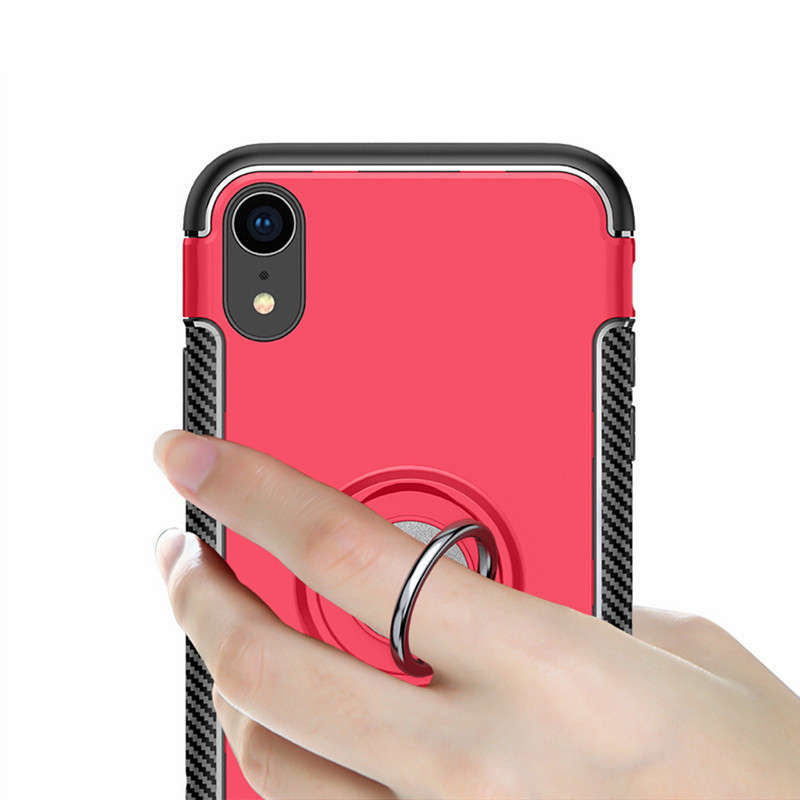 Bakeey Protective Case For iPhone XR Ring Grip Kickstand Stand