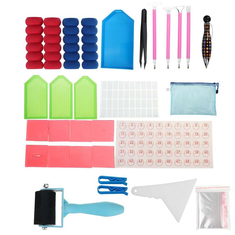 58pcs DIY Diamond Painting Tools Kit 5D Embroidery Cross Stitch Diamond Tool