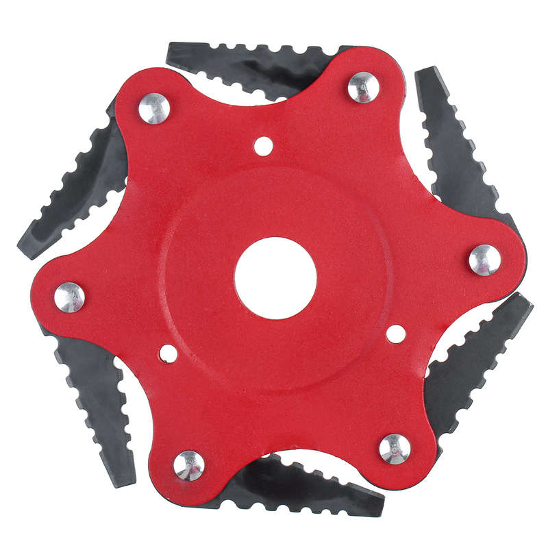 6 Teeth Grass Trimmer Head Steel Blades Brush Cutter Garden Tool for L