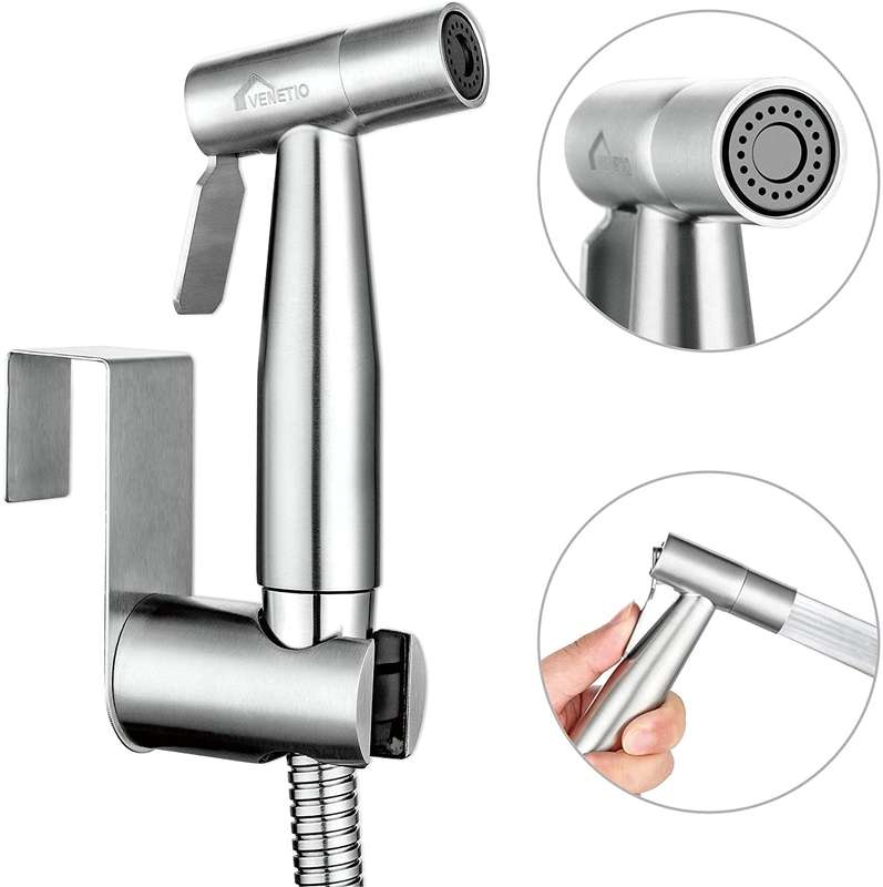 304 Stainless Steel Handheld Bidet Sprayer for Toilet with Anti-leaking Hose Toilet Wall Mounted Mul