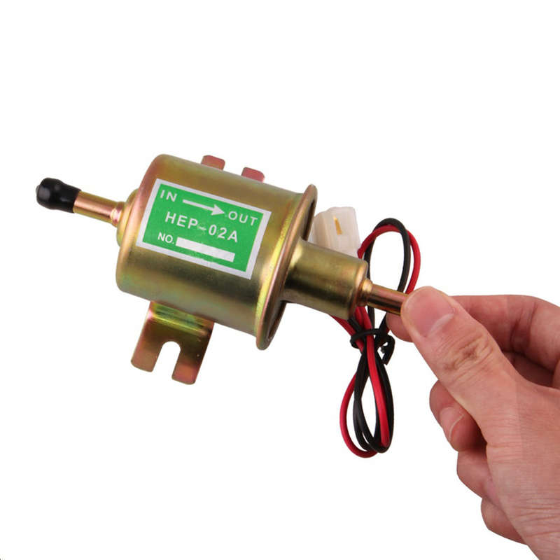 Electric Fuel Pump Low Pressure Bolt Fixing Wire Diesel Petrol HEP-02A 12V for Car Carburetor Motorc