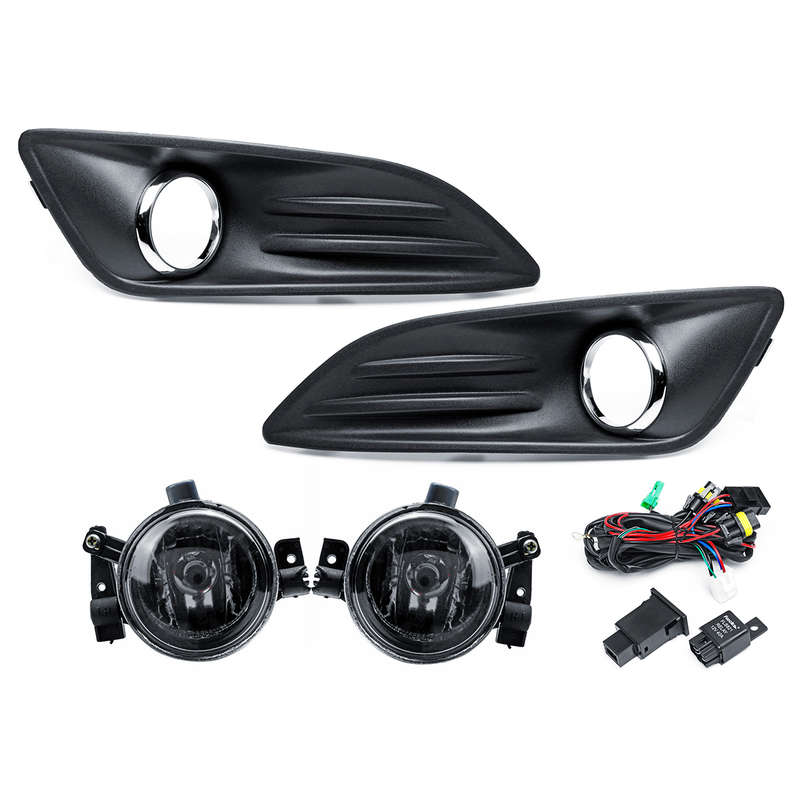 Car Front Bumper Fog Lights Lamp with Covers Wiring for Ford Fiesta 2013-20