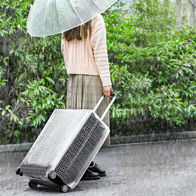 New Honana PVC Transparent Clear Waterproof Luggage Cover Trolley Case Cover Durable Suitcase
