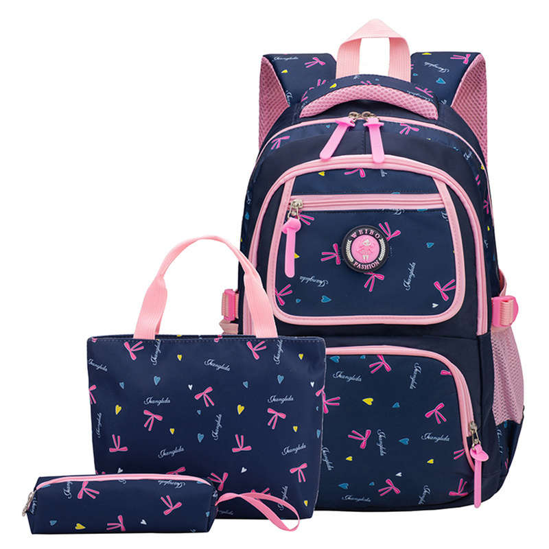 New 3 Pcs School Bag Shoulder Backpack Nylon Cross body Bags Camping Travel Hand