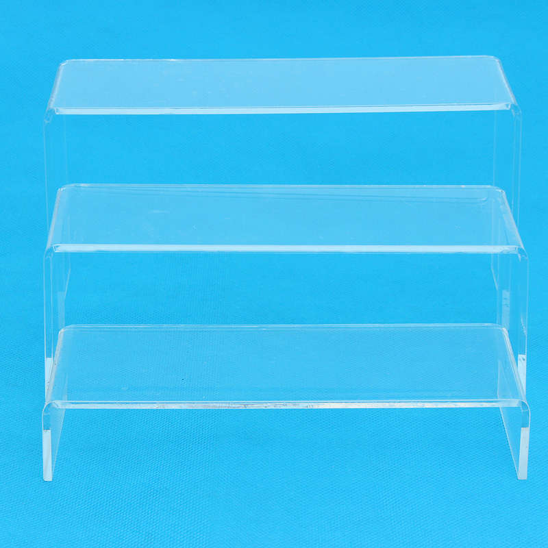 3-Tier Clear Acrylic Shoe Display Stand Jewelry Cosmetics Rack