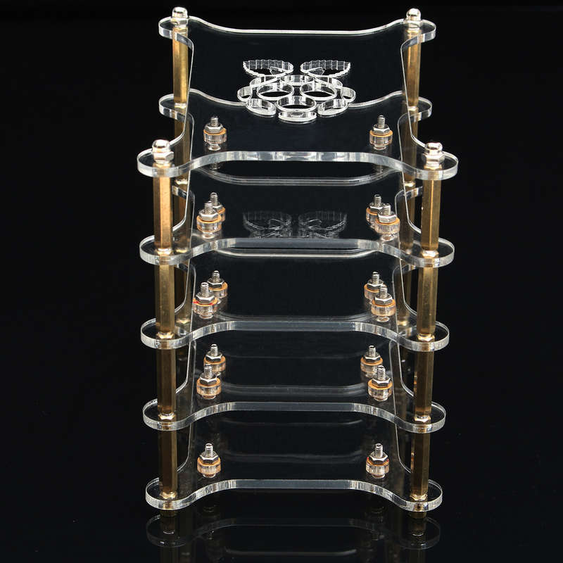 Transparent 4-Layer Acrylic Cluster Case For Raspberry Pi 3/2 B and B+
