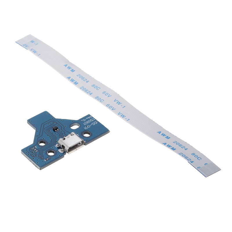 Replacement Parts with 14 Pin Cable USB Charging Port Socket Board JDS-001 for Dualshock 4 for SONY
