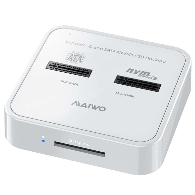 MAIWO NVMe SATA Dual Protocol M.2 SSD + SD Card Docking Station Up to 10Gbps Me