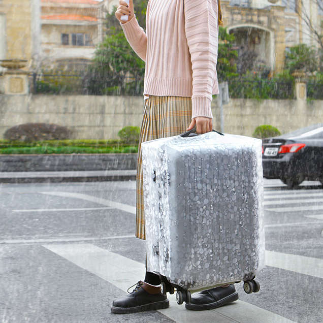 New Honana PVC Transparent Clear Waterproof Luggage Cover Trolley Case Cover Durable Suitcase