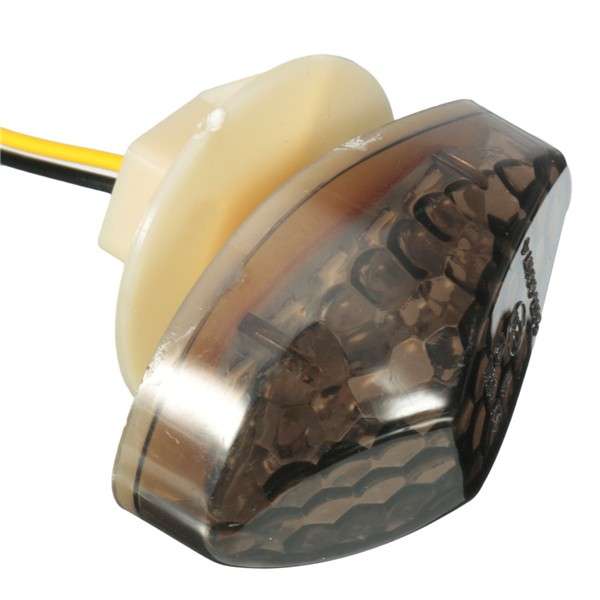 Motorcycle Smoke Flush Mount 15LED Turn Signal Light Blinker For Yamaha Hon
