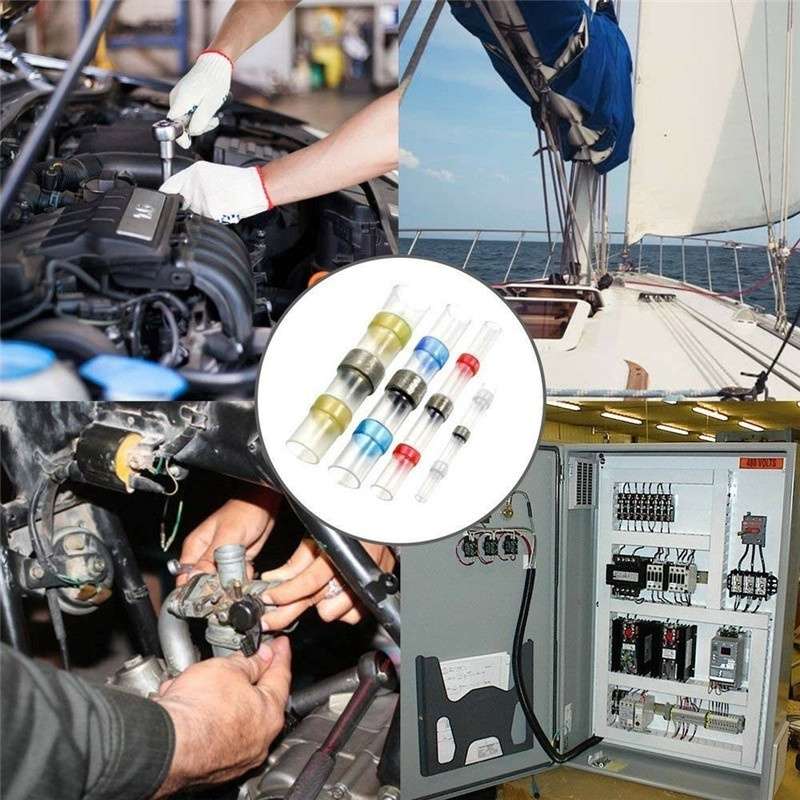 500Pcs Waterproof Solder Sleeve Heat Shrink Butt Wire Splice Connectors Tube