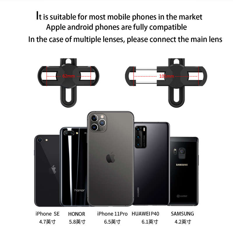 Cell Phone Adapter with Spring Clamp Mount Monocular Microscope Accessories Adapt Telescope Mobile P