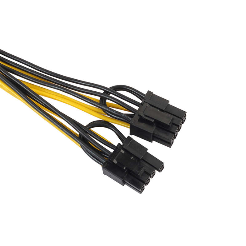 Rexlis 6Pin Female To Dual 8Pin(6+2) Male Power Adapter Cable 20Cm Graphics Card Splitter Cable Pci-