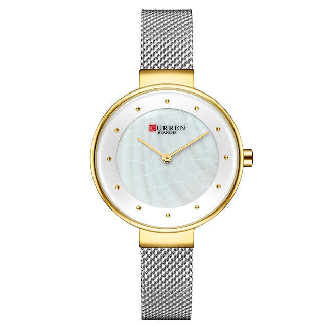 New CURREN 9032 Unique Dial Design Elegant Women Wrist Watch Business Female Qua