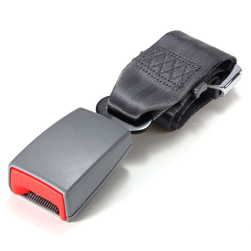 Universal 80cm Adjustable Car Seat Belt Extender Safety Seatbelt Extension Buckle Blac (Color Black)