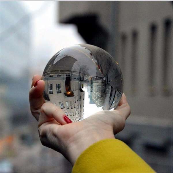 New 50/100/120/150mm K9 Crystal Photography Lens Ball Photo Prop Background Deco