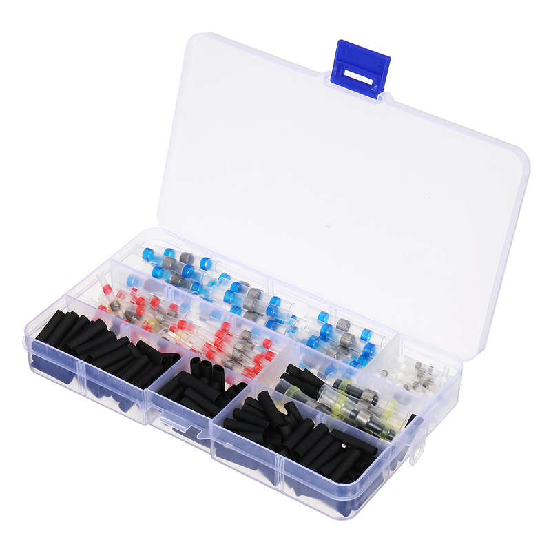 250Pcs Waterproof Solder Seal Heat Shrink Tube Sleeve Wire Butt Terminals Connectors