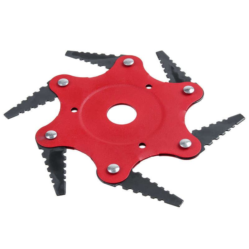 6 Teeth Grass Trimmer Head Steel Blades Brush Cutter Garden Tool for L