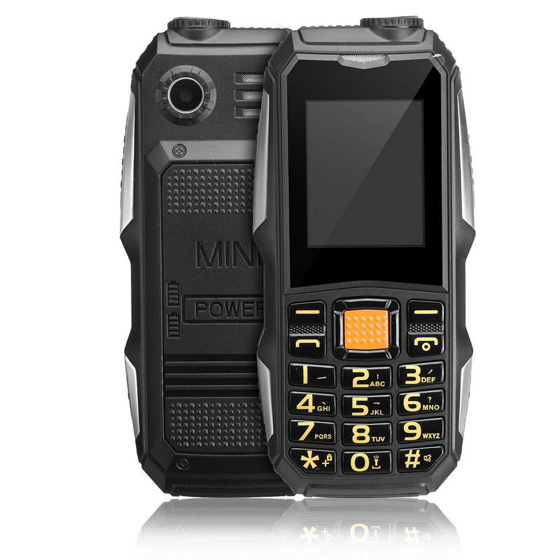 HAIYU 2.0 Inch 4800mah GSM Carriers Dual Sim Cell Phone Long Stand-by Rugged Phone...-(Color Black)
